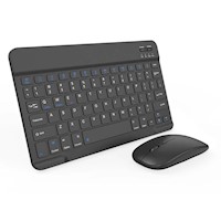 Combo Mouse y Teclado Recargable Negro